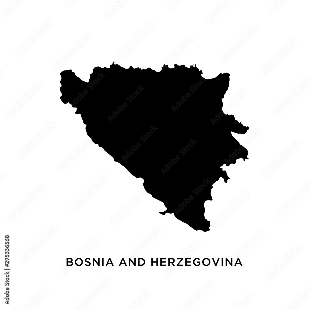 BOSNIA AND HERZEGOVINA map vector design template