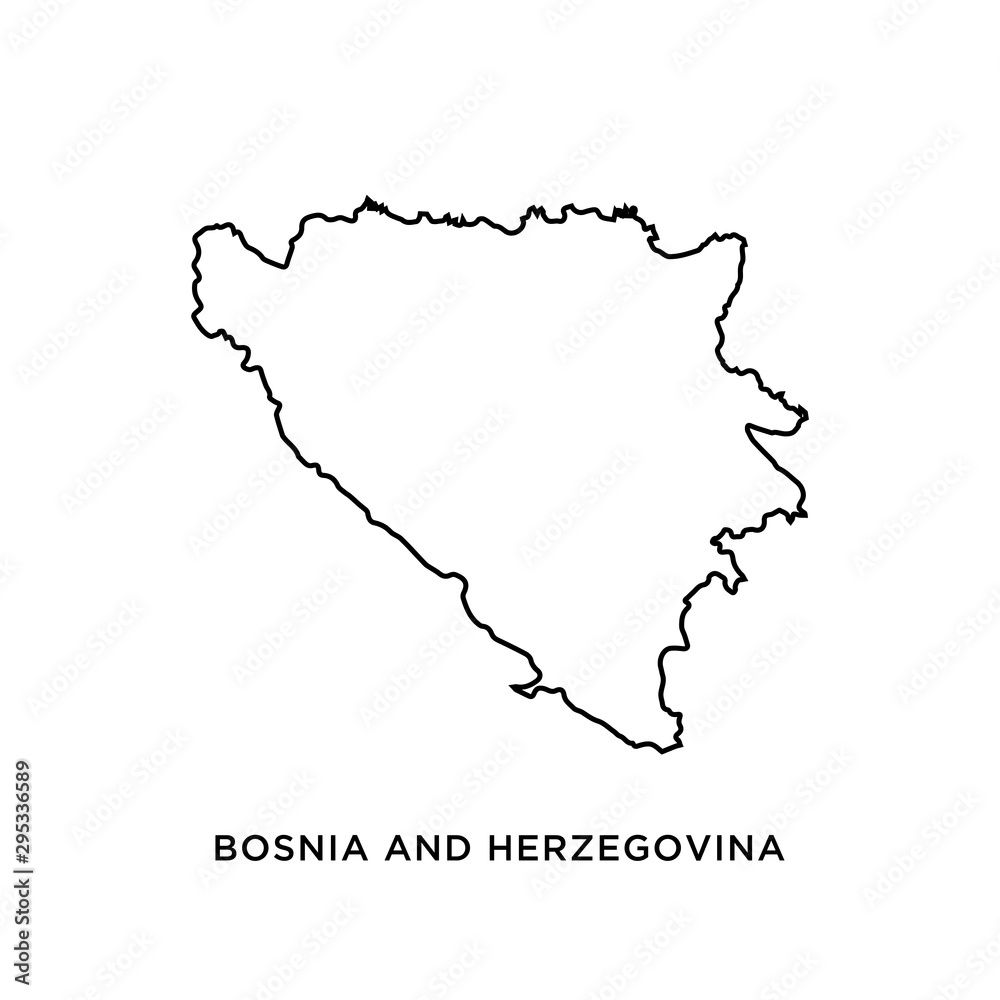 BOSNIA AND HERZEGOVINA map vector design template