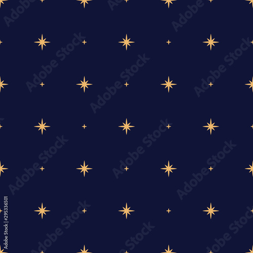 Vector seamless retro pattern with stars. Wrapper. Holiday print