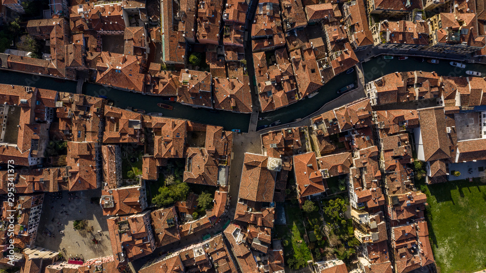 view over Venice Italy Europe. Venice from above with a drone. aerial view over the beautiful city of Venice Italy. Amazing Venice image wallpaper