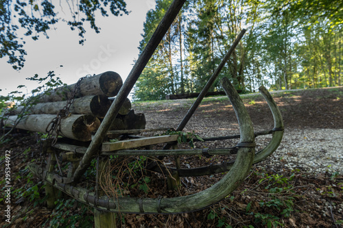 Holzfäller alter Lastenschlitten  © StG Stockfoto