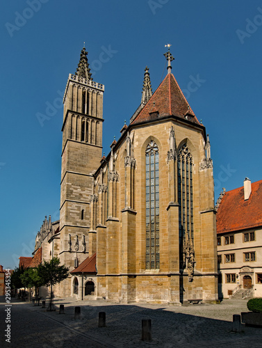 St. Jakobuskirche in Rothenburg ob der Tauber in Mittelfranken, Bayern, Deutschland 