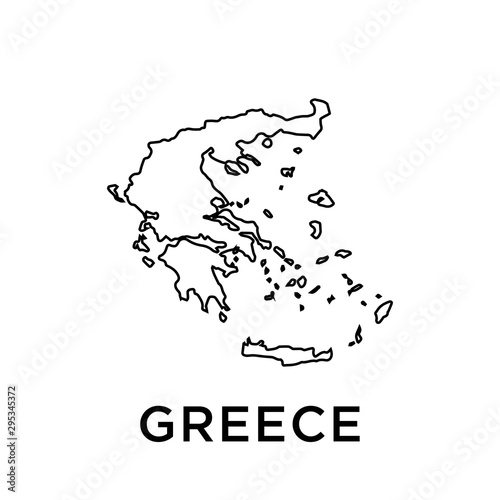Greece map vector design template