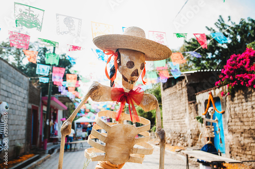Fotografie Mexican Catrina for Dia de los Muertos , displayed during Day of the Dead celebr
