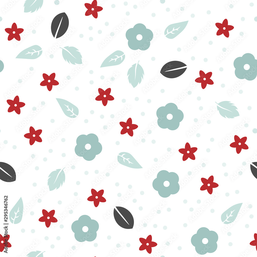 Simple floral seamless pattern vector template Simple floral seamless pattern vector template