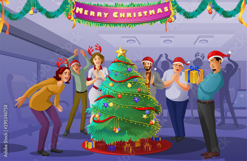 Christmas Celebation At Office