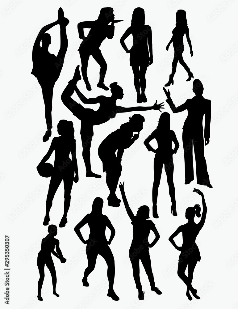 female silhouettes vector illustration female silhouettes vector illustration