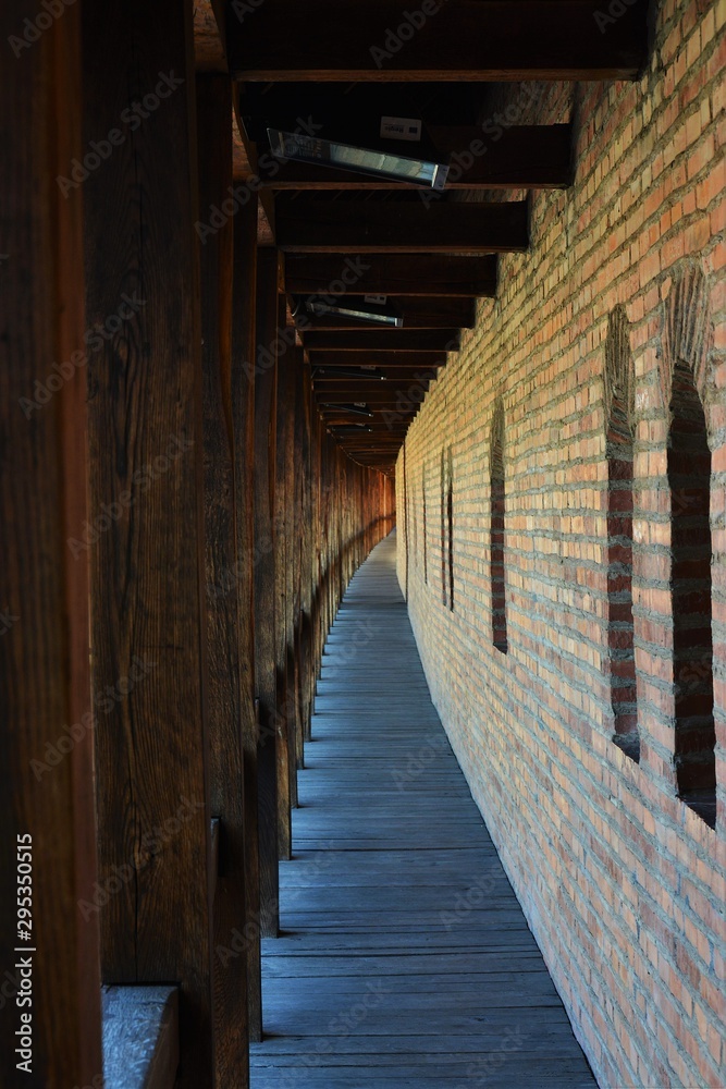 a corridor in the medieval fortress of Targu Mures