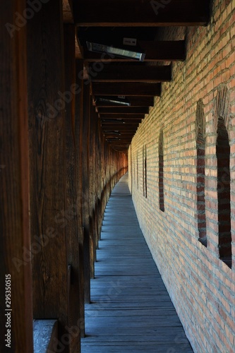 a corridor in the medieval fortress of Targu Mures