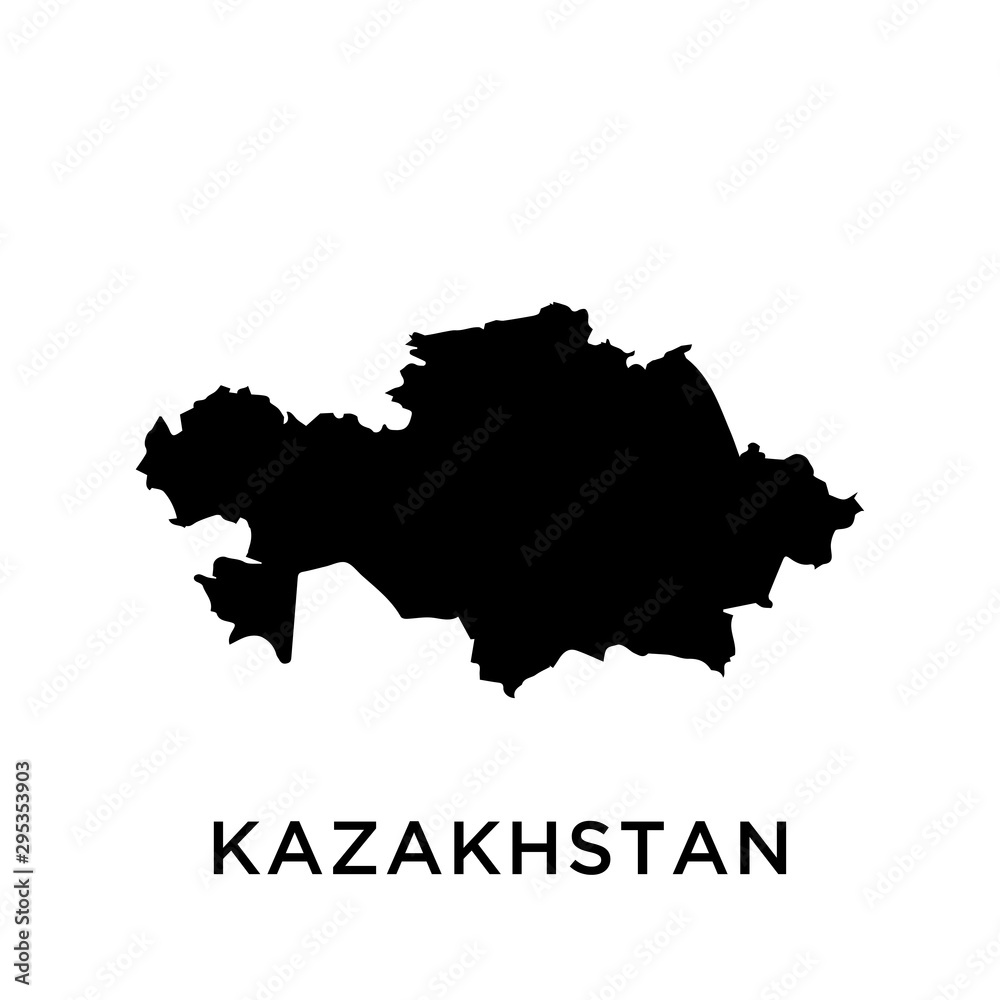 Obraz premium KAZAKHSTAN map vector design template