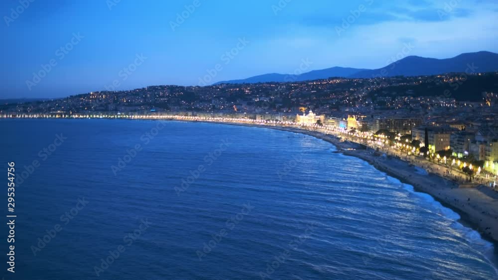 Picturesque view of Nice, France in the evening Picturesque view of Nice, France in the evening
