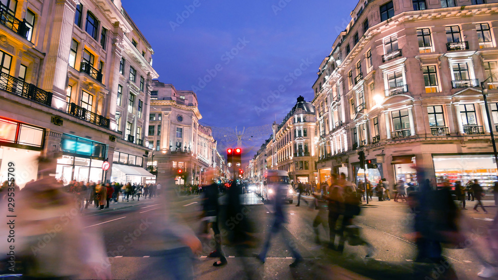 Shopping at Oxford street, London, Christmas day