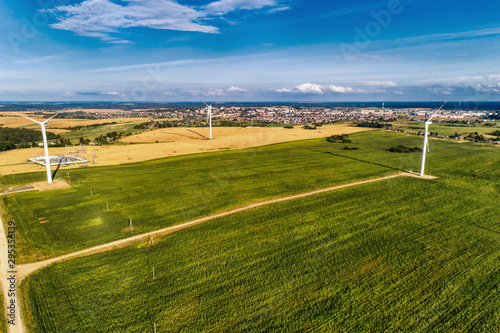 Wind power station. Aerial view. © nordroden