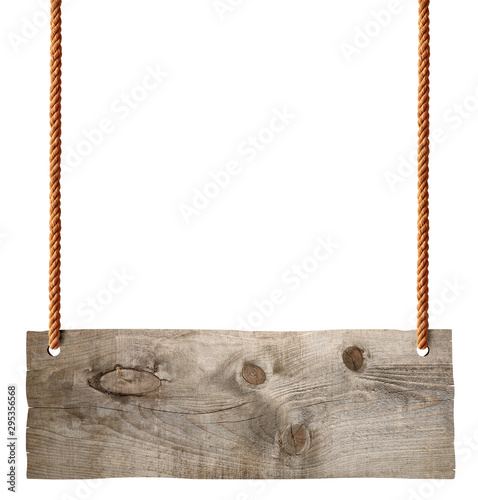 Fototapeta Naklejka Na Ścianę i Meble -  wooden sign chain ropesignboard signpost
