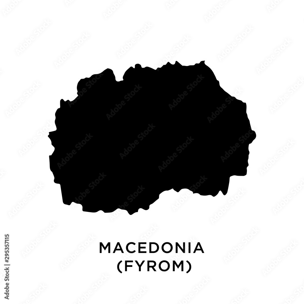 Macedonia (Fyrom) map vector design template Macedonia (Fyrom) map vector design template
