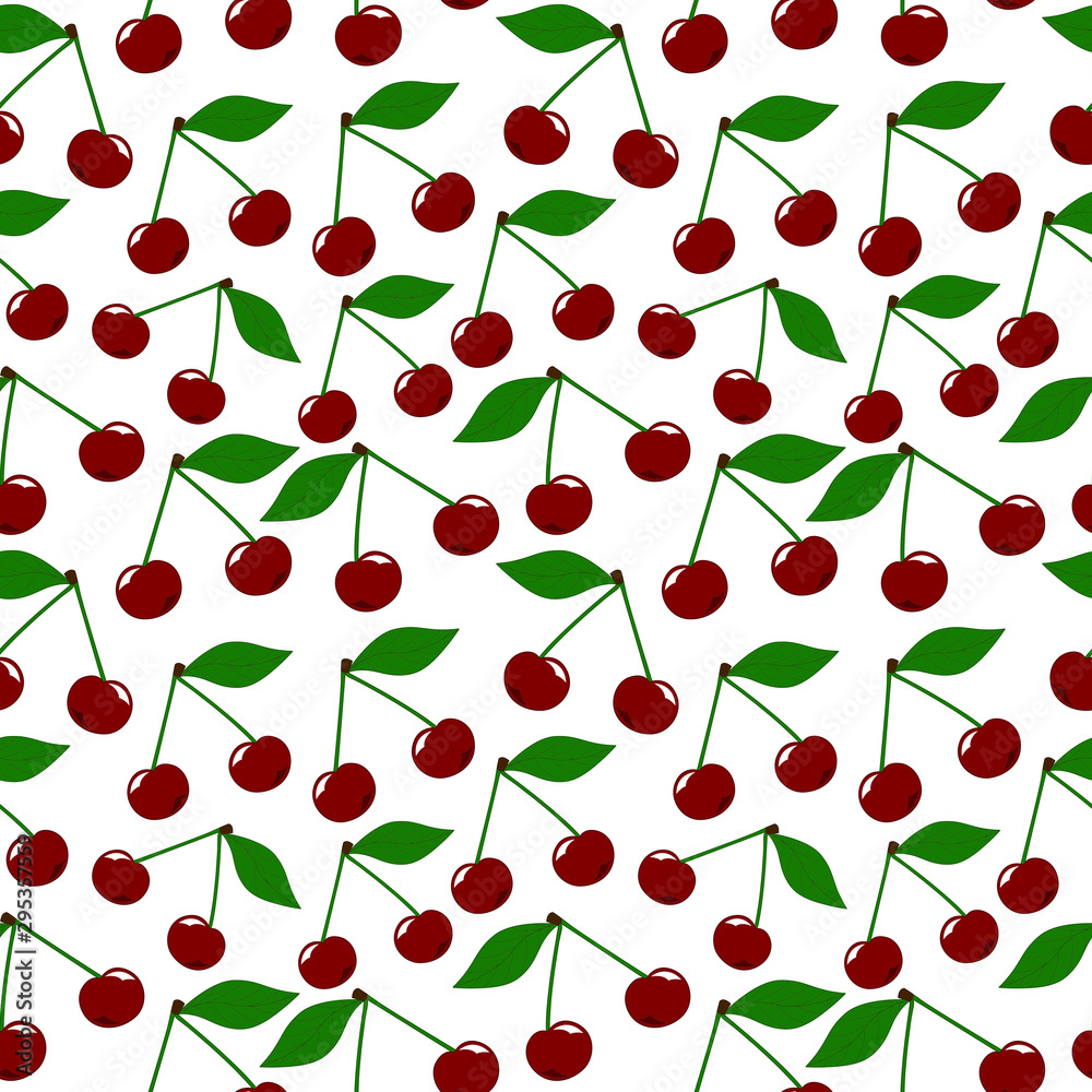 Cherry seamless pattern. Cherry seamless pattern.