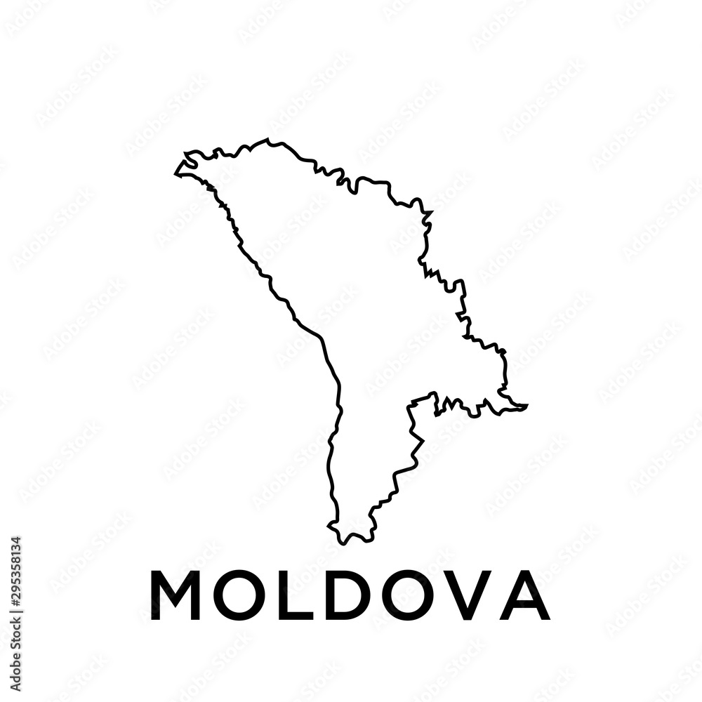 Fototapeta premium Moldova map vector design template