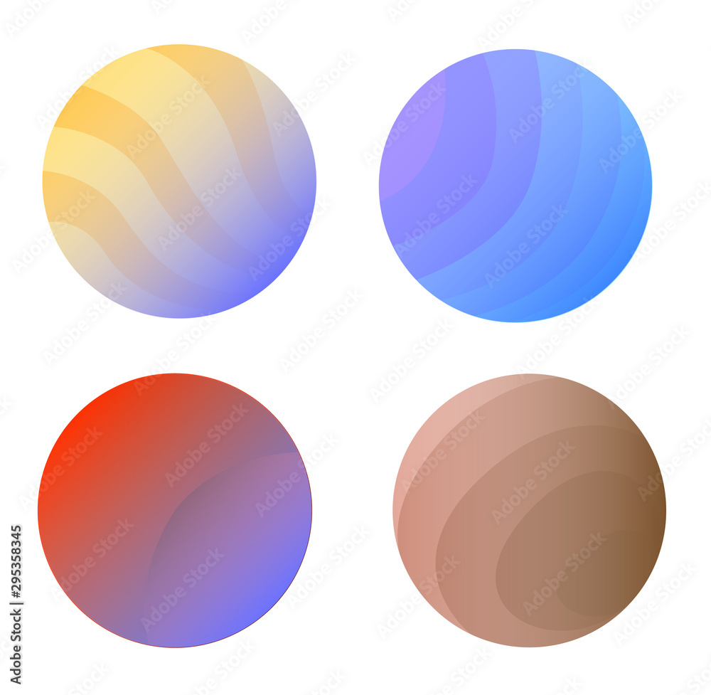 cosmic circles vector illustration isolated