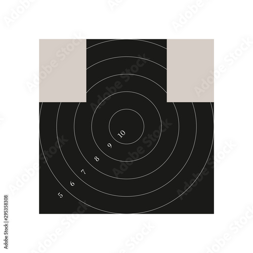 Chest shaped shooting target for firing practice on a gun range.