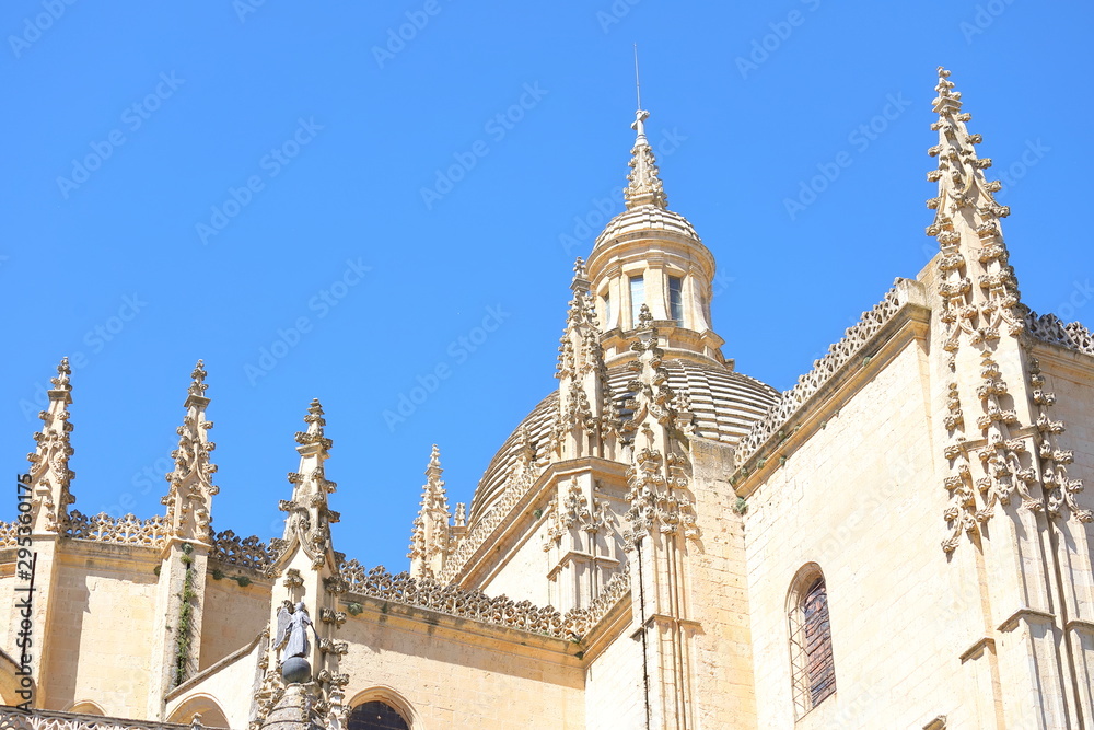 Segovia cathedral church old building Segovia Spain