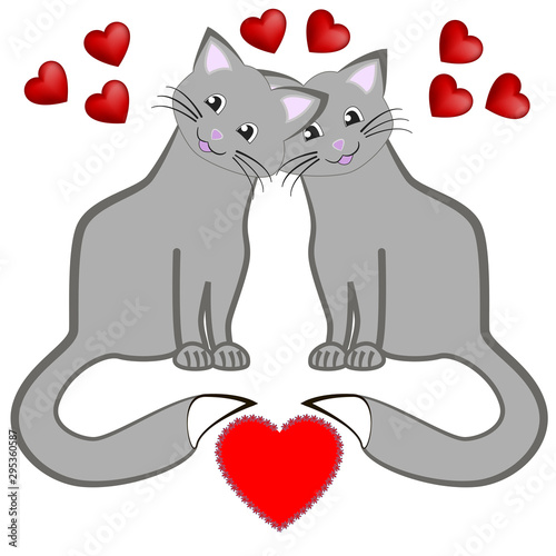 Mutual love of two cats.