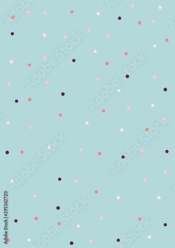 Seamless abstract pattern blue cute pastel sky blue background with a variety of colored circles. - Illustration