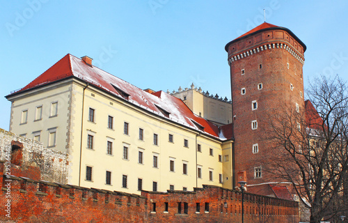 Wawel castle in the winter, Krakow photo