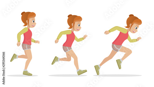 Set Sportswoman running.