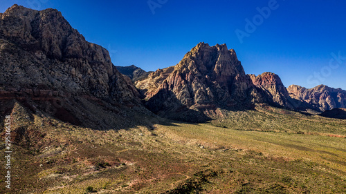 Canvas Print Beautiful view of famous Spring Mountain Ranch State Park near Las Vegas and Red