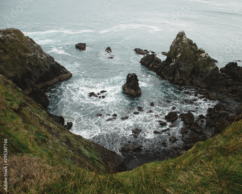 Unique ocean cove with rocks