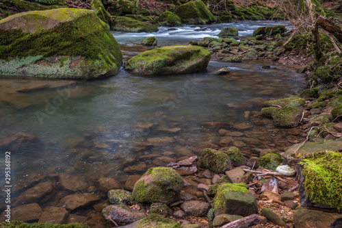 Waterfall in the forest in autumn, Irrel waterfalls photo