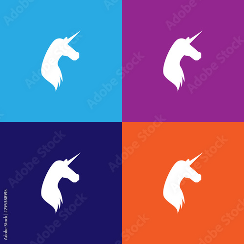 unicorn silhouette. Element of fairy-tale heroes illustration. Premium quality graphic design icon. Signs and symbols collection icon for websites, web design, mobile app