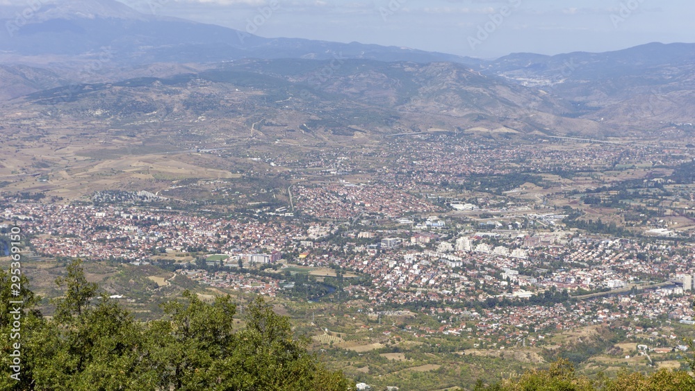 scenic view over macedonians capitol skopje