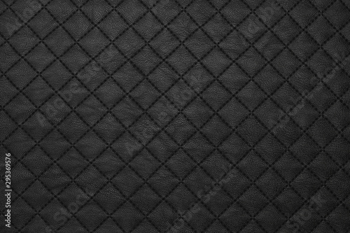 black cell section artificial leather with waves and folds on PVC base