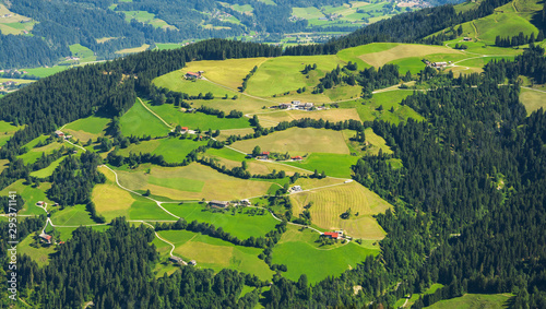 Fototapeta Naklejka Na Ścianę i Meble -  Beautiful view from Hohe Salve mountain , part of the Kitzbuhel Alps, Austria