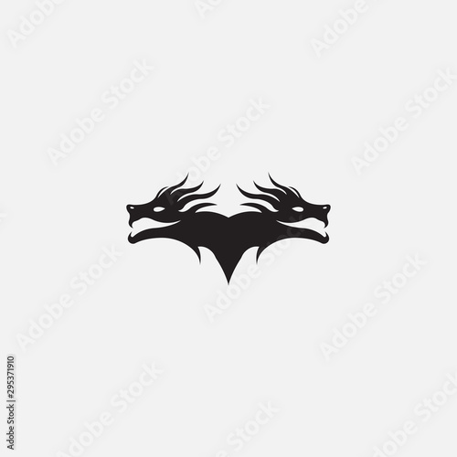 dragon head logo icon template © side