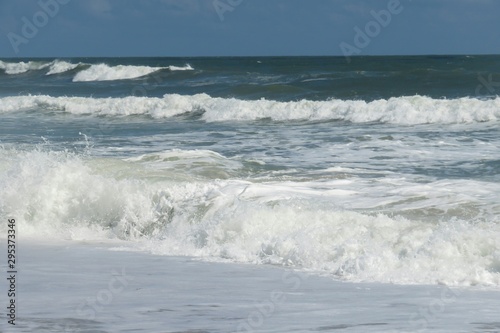 Beautiful ocean waves in Atlantic coast of North Florida 
