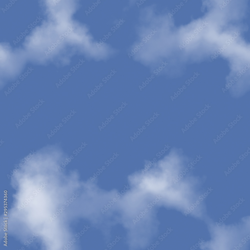 White clouds and blue sky seamless stock illustration. White clouds and blue sky seamless stock illustration.