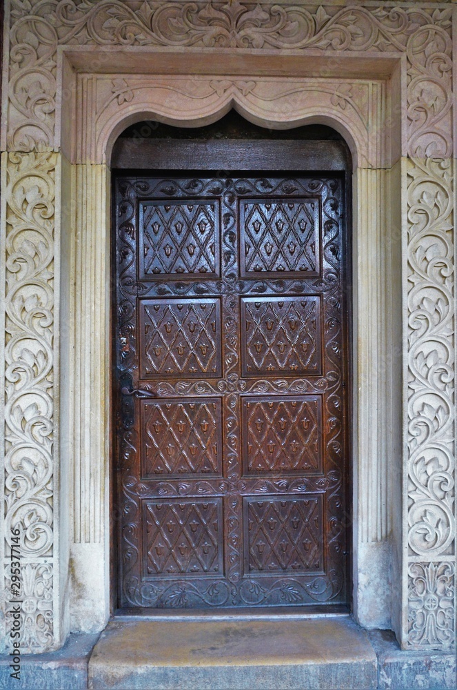 a wooden door 