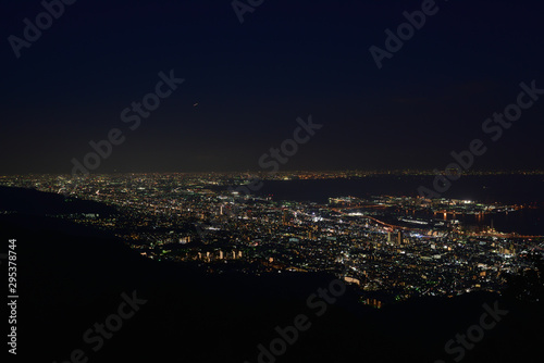 日本の兵庫県神戸市の六甲の夜景