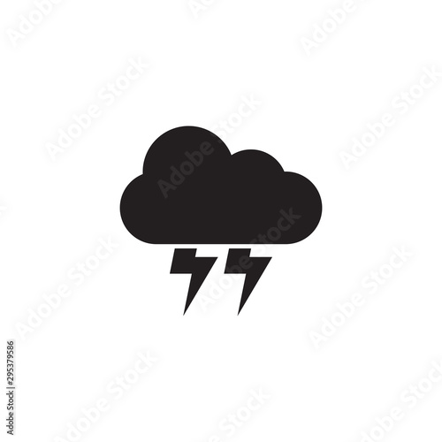 Cloud Weather Icon Black White Outline Fill