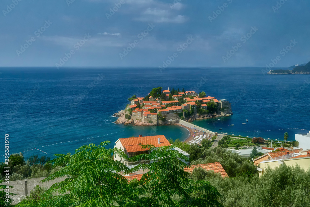 Saint Stefan Island. A popular attraction of Montenegro