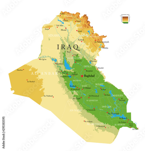 Iraq physical map