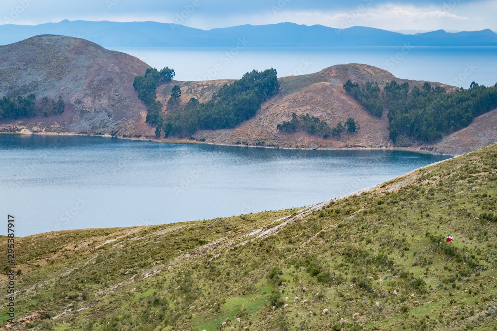 The Picturesque Coast of the Dream-Like Sun Island (Isla Del Sol) in the Middle of The Titikaka Lake in Bolivia