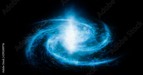 Cosmic abstract background. Impressive structure of the spiral purple galaxy.