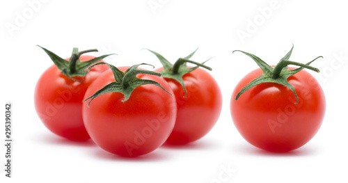 Cherry tomatoes on white. fresh tomatoes