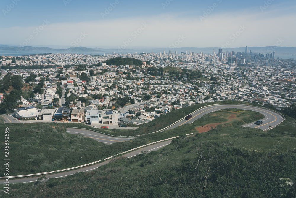 aerial view of the city