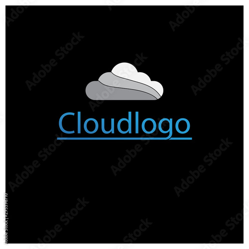 Cloud servers data logo and symbols icons design