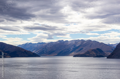 view of lake Wanaka, south island, New Zealand © Tomtsya