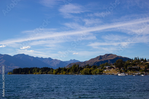 view of lake Wanaka  south island  New Zealand
